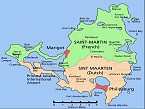 Die Karte von St. Maarten.
